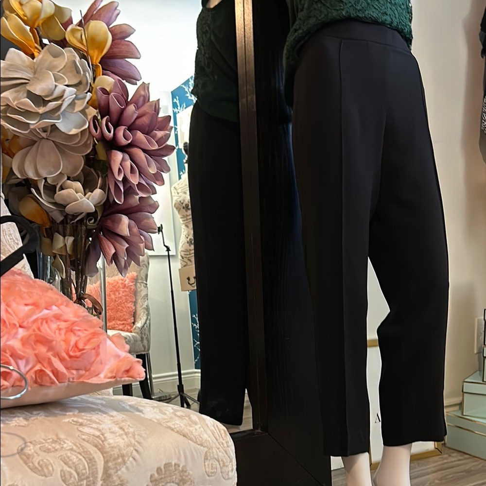 MaxMara Black Cropped Ankle Pants